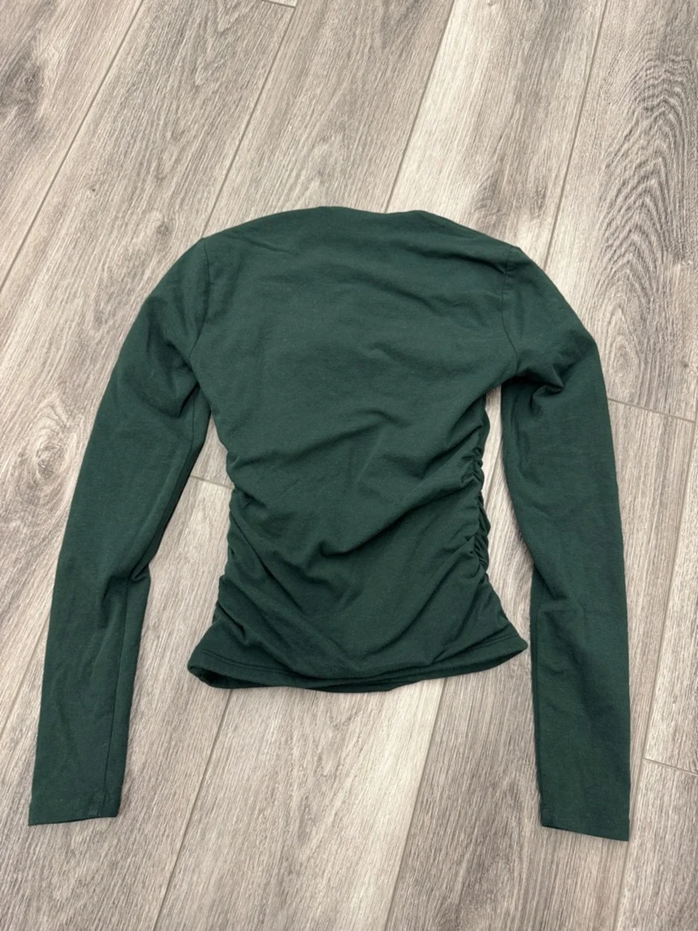 Abercrombie & Fitch Square-Neck Long Sleeve Top in Forest Green - Picture 6 of 6
